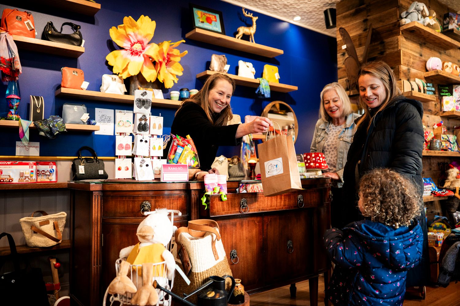 A variety of beautiful products on display at Chirp.